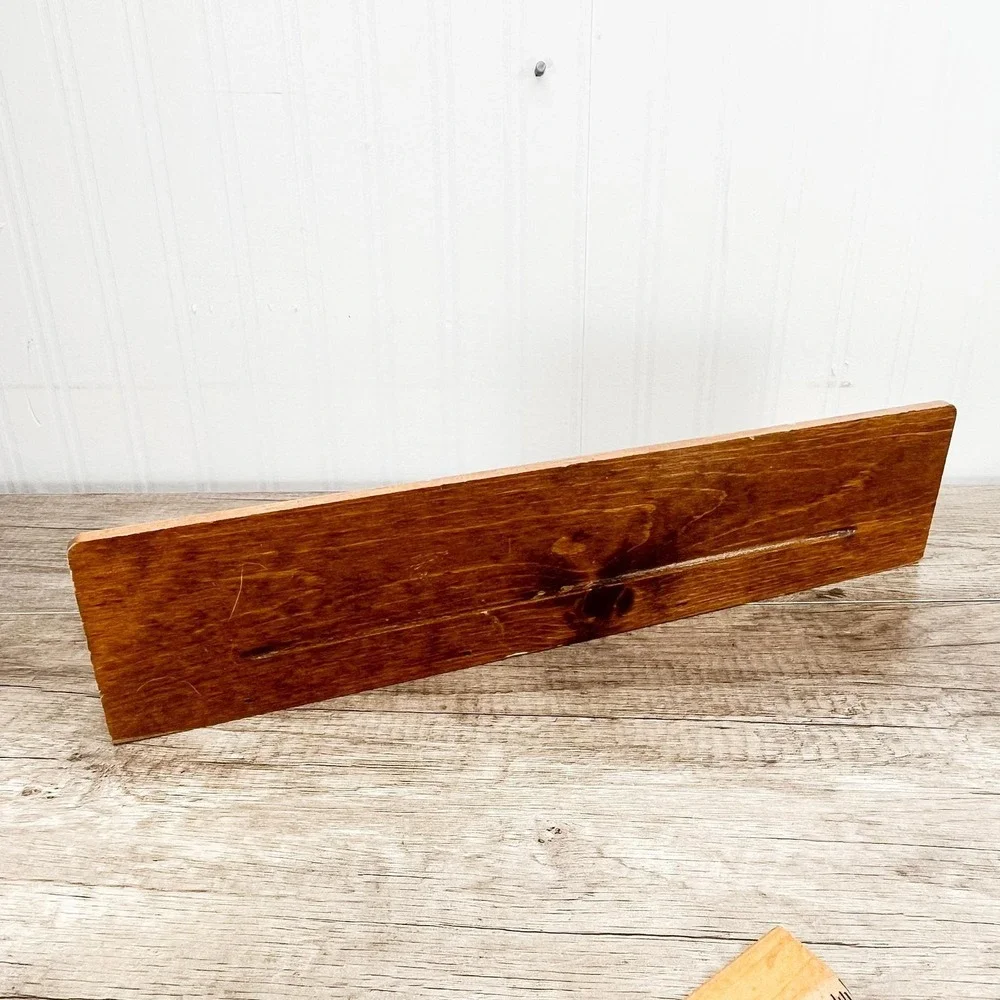 Mid-Century Modern Wood Curio Shelf - Small Vintage Trinket Display